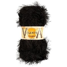 Пряжа Visantia Trafka, 100 % полиэстер, 100 г, 150 м, 5 шт., №1001 черный
