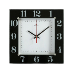 Часы настенные кварцевые Рубин Классика 2362201/2362202 черный