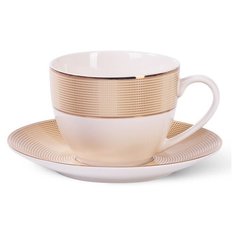 Чашка с блюдцем Fissman VERSAILLES 280 мл, фарфор (6384)