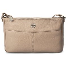 Сумка кросс-боди женская Afina, натуральная кожа, латте