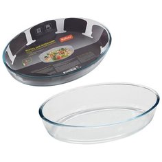 Форма для запекания из боросил стекла 4 л, овальной формы без ручек, серия Cristallino, Mallony (005567)