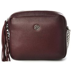 Сумка кросс-боди женская Afina, натуральная кожа, вино