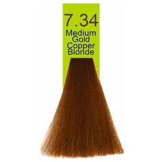 Macadamia Oil Cream Color, 7.34 Medium Gold Copper Blonde, 100 мл