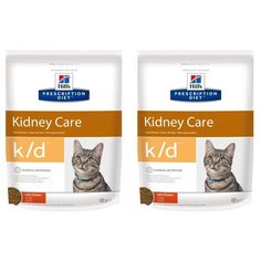 Сухой корм для кошек Hills Prescription Diet K/D, при проблемах с почками, с курицей 2 шт. х 400 г