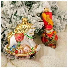 Набор новогодних игрушек "Солдат. Лошадка-качалка" 2794490 Vitus