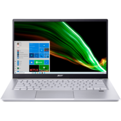 Ноутбук Acer Swift X SFX14-41G- R3N5 14.0" FHD IPS/Ryzen 5 5600U/16GB/512GB/NVIDIA GeForce RTX 3050 4GB/Win 10 Home/NoODD/золотистый(NX. AU6ER.001)