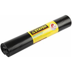 Мешки для мусора STAYER 39157-120 120 л, 10 шт., чёрный