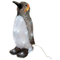 Фигурка Kaemingk Пингвин светодиодный 492228, 33 см, белый/черный