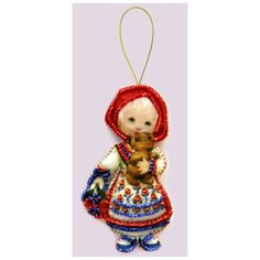Набор для вышивания декоративных игрушек BUTTERFLY арт. F046 Кукла. Россия 12х7 см