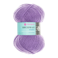Пряжа Пехорка Бисерная, 100 % акрил, 100 г, 450 м, 5 шт., 567 темная фиалка