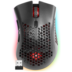 Мышь DEFENDER игровая беспроводная Warlock GM-709L RGB,8кнопок,2400dpi. встроенная АКБ, подсветка, цвет красный