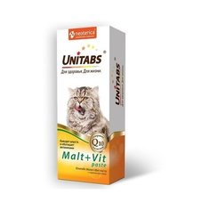 Unitabs Malt+Vit витаминная паста с таурином для вывода шерсти, 120мл, 0,150 кг
