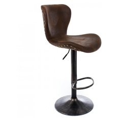 Стул Woodville Over, металл/искусственная кожа, цвет: коричневый