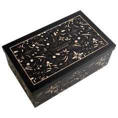 Коробка подарочная Дарите счастье Счастливого года 32.5 х 12.5 x 20 см, черный