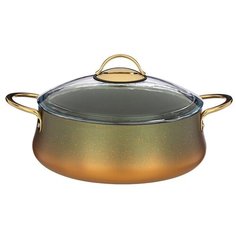 Сотейник Agness 953-024, 26 см, с крышкой, коричневый