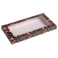 Коробка подарочная Дарите счастье With love 17.3 x 1.5 x 8.8 см, бежевый/коричневый