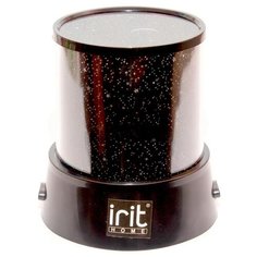 Ночник-проектор irit ЗВЕЗДНОЕ НЕБО, цвет арматуры: черный, цвет плафона: бесцветный