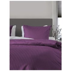 Постельное белье GoodNight Страйп-сатин 1,5 сп. (с нав. 50х70) черника