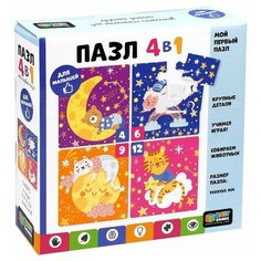Пазлы 4в1 Baby Games. Сладких снов 9/16/25/36эл Origami