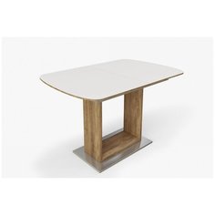 EVITA/Стол обеденный Палермо FC13 белое деревоноги дуб монтана/стол кухонный/стол на кухню/стол раздвижной/стол пластиковый/стол модерн/стол в гостиную/стол маленький/стол недорогой/стол лофт/стол раскладной