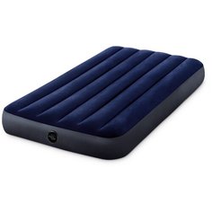 Матрас надувной Intex 64757 Classic Downy 99х191х25см синий