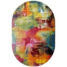 Недорогой синтетический ковер Crystal Merinos 2754- Multicolor овал (200*300 см)
