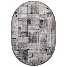 Бельгийский вискозный ковер с рельефом Venezia RV386- R125 овал (160*230 см) Ragolle