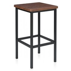 Барный стул Woodville Лофт филадельфия коньяк/черный матовый