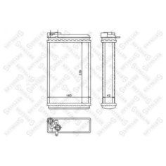 STELLOX 1035046SX 10-35046-SX_радиатор печки\ Opel Omega 1.8-3.0/2.3D/TD 86-94