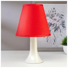 Лампа настольная Risalux 1*Е14, 15 Вт, жемчуг- красный, d 18 см, h 28,5 см