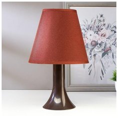 Лампа настольная Risalux 1*Е14, 15 Вт, жемчуг-коричневый, d 18 см, h 28,5 см