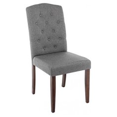 Стул деревянный Woodville Menson dark walnut / fabric grey