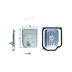 MAHLE HX147KIT1 HX147KIT1_фильтр акппс прокладкой\ Audi 80/A3/A4/A6, VW Golf/Polo/Passat/T4/Sharan 88