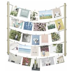 Панно с зажимами для 40 фотографий hangit золотое 1013504-221 Umbra