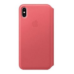 Чехол-книжка Apple Folio кожаный для iPhone XS Max peony pink