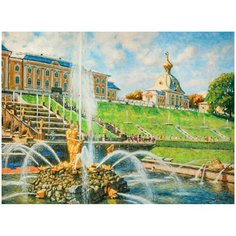 Картина стразами (алмазная мозаика) 40*50см, остров сокровищ "Петергоф", на подрамнике, 662591