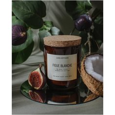 Свеча ароматическая LAVA ARTISAN "FIGUE BLANCHE / инжир" из кокосового воска с деревянным фитилем 280 мл
