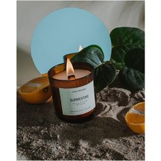 Свеча ароматическая LAVA ARTISAN "SUMMERTIME / лето" из кокосового воска с деревянным фитилем 280 мл