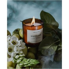 Свеча ароматическая LAVA ARTISAN "HEAVENS DOOR / ландыши И яблоко" из кокосового воска с деревянным фитилем 280 мл
