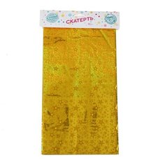 Скатерть "Голография" звёзды, 137х183 см, цвет золото 6961085 Страна Карнавалия