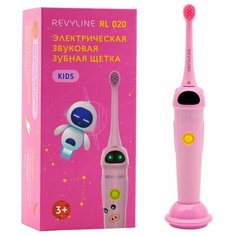 Электрическая звуковая зубная щетка Revyline 020, для детей, розовый