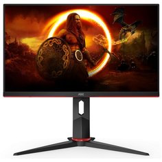 Монитор AOC 24G2SU/BK 23.8", черный/красный