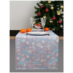 Дорожка на стол из рогожки "Всё себе"; Хрустальный звон; Размер: 45 х 145