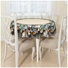 Скатерть круглая; СКГБ006-18688; Размер: 145Q Сирень