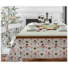 Скатерть; Снеговичок; Размер: 145 х 220 Сирень