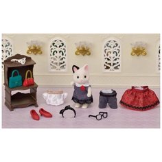 Детский игровой набор "Кошка модница в городе и ее гардероб Sylvanian Families