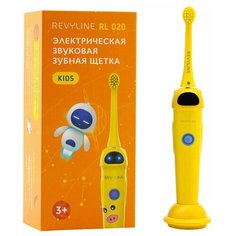 Электрическая звуковая зубная щетка Revyline 020, для детей, желтый