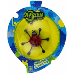 Лизун 1TOY "Мелкие пакости", Божья коровка 7см. на блистере