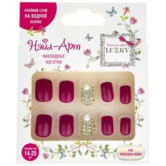 Lukky Нэйл- Арт Набор #32 Precious Gems 10 накладных ногтей на клеевой основе