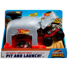 Mattel Hot Wheels Монстр-Трак игровой набор "Пусковой гараж" GKY01/GKY02 Team Bone Sharker